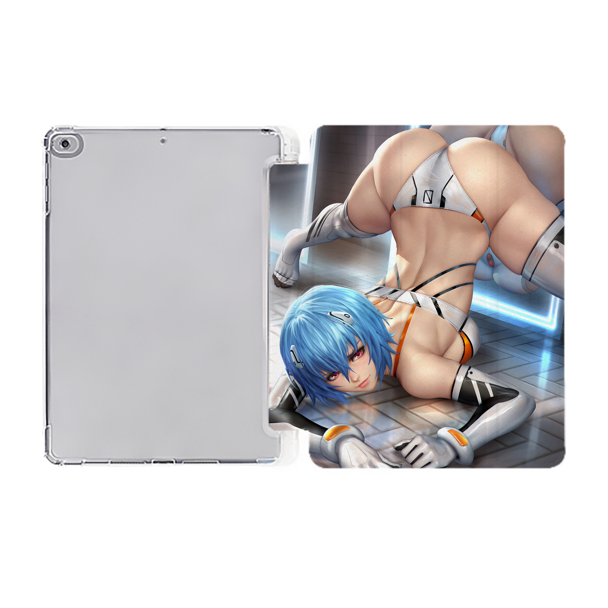 （画像用） EVA 新世紀エヴァンゲリオン IPad ケース ペン収納付き 三つ折りスタンド PUレザー×シリコン 対応機種9.5/10.5/10.9インチ